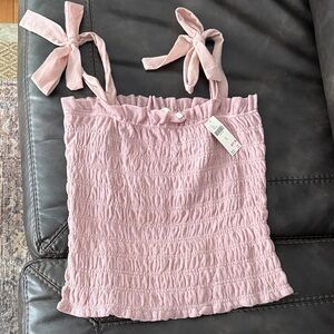 Anthropologie 💓Blush Smocked Top